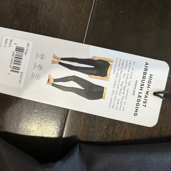 New nwt Alo high waist airbrush highline yoga leggings black large L stretch - Picture 5 of 11
